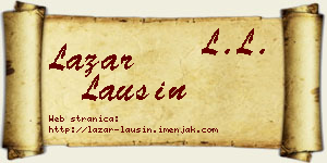 Lazar Laušin vizit kartica